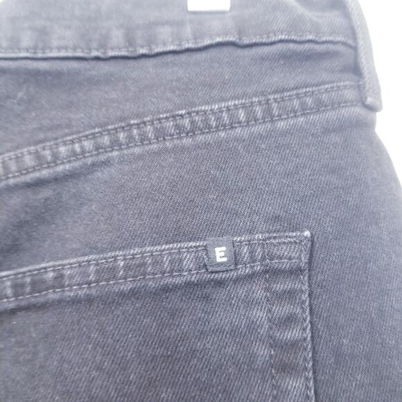 Everlane The Original Cheeky Crop Jeans Organic Cotton High Rise Black Denim - Picture 7 of 13